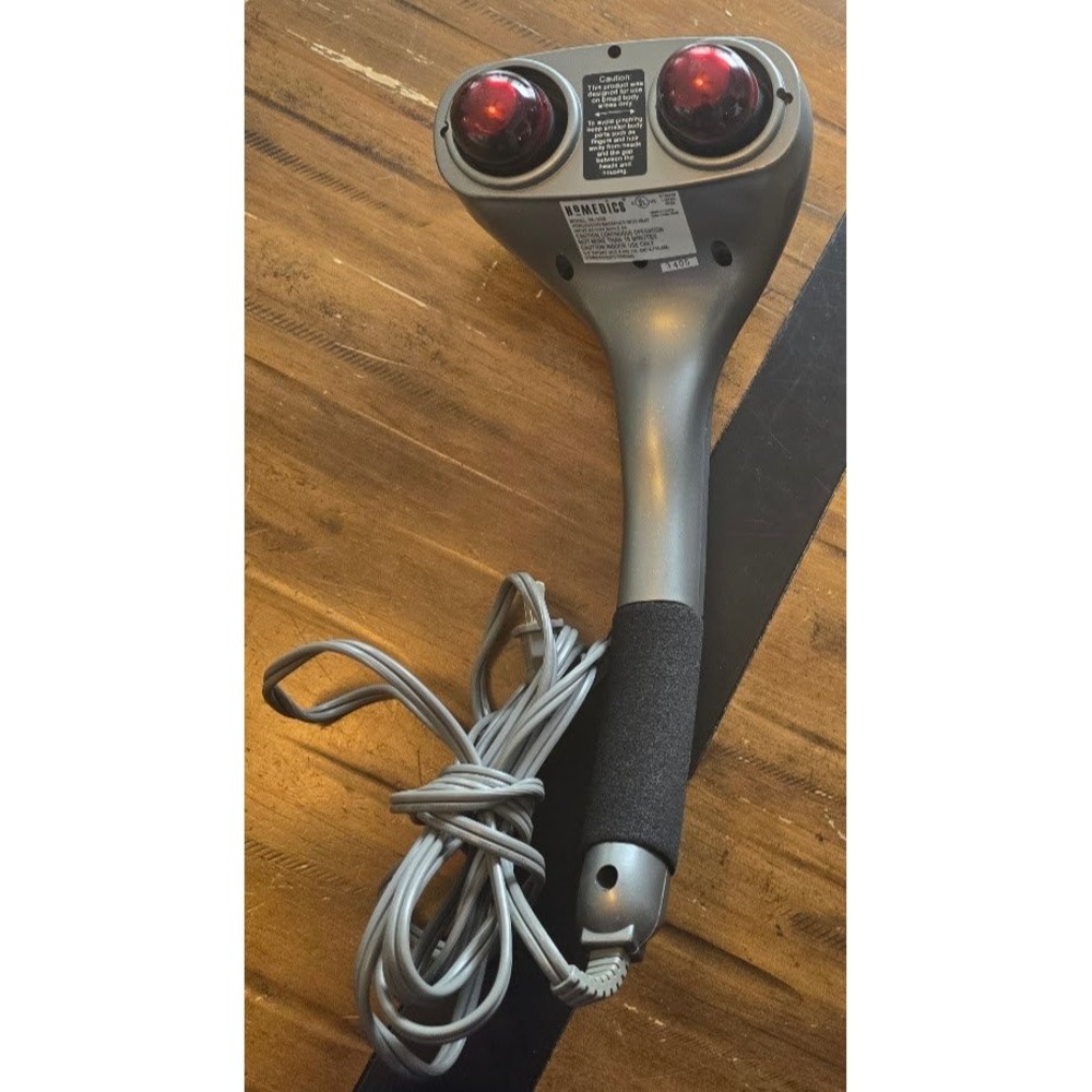 HoMedics PA-1HW Percussion Massager with Heat Handheld Dual Node DeepTissue Grey